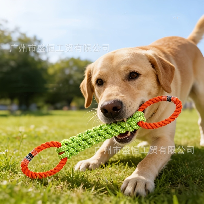 Pet Dental Chew Toy - Pet toy cotton rope double-ring corn