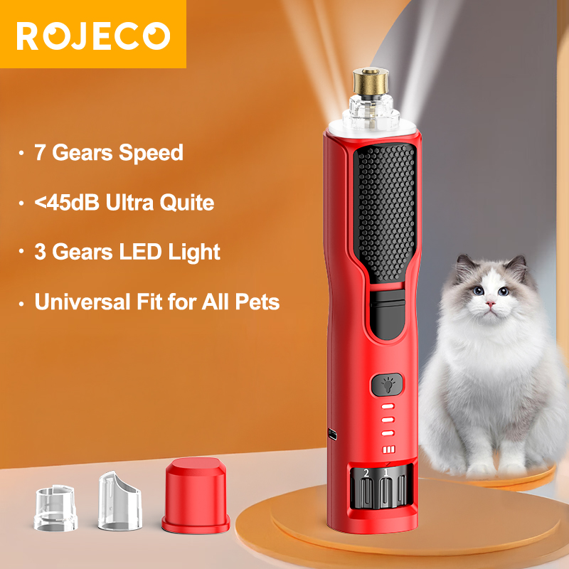 Pet Nail Grinder - ROJECO Pet Electric Nail Grinder Rechargeable