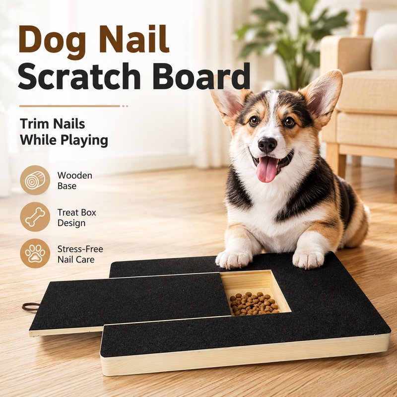 Pet Nail Grinder - Wooden Dog Nail Scratch Board with