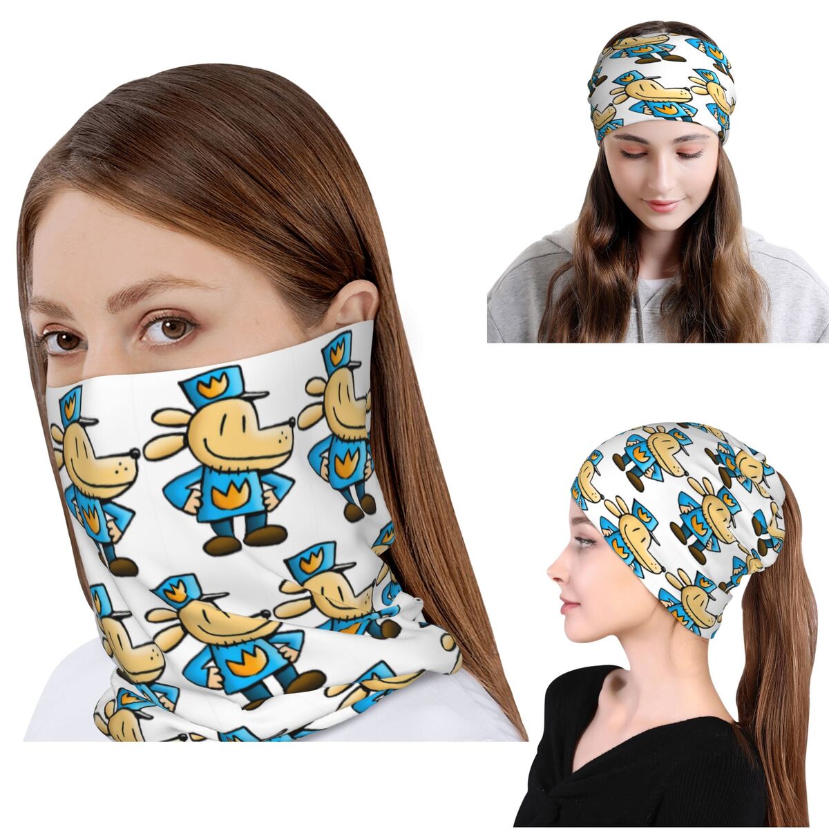 Dog Bandana Scarf - Dog Man Comedic Graphic Novel Bandana