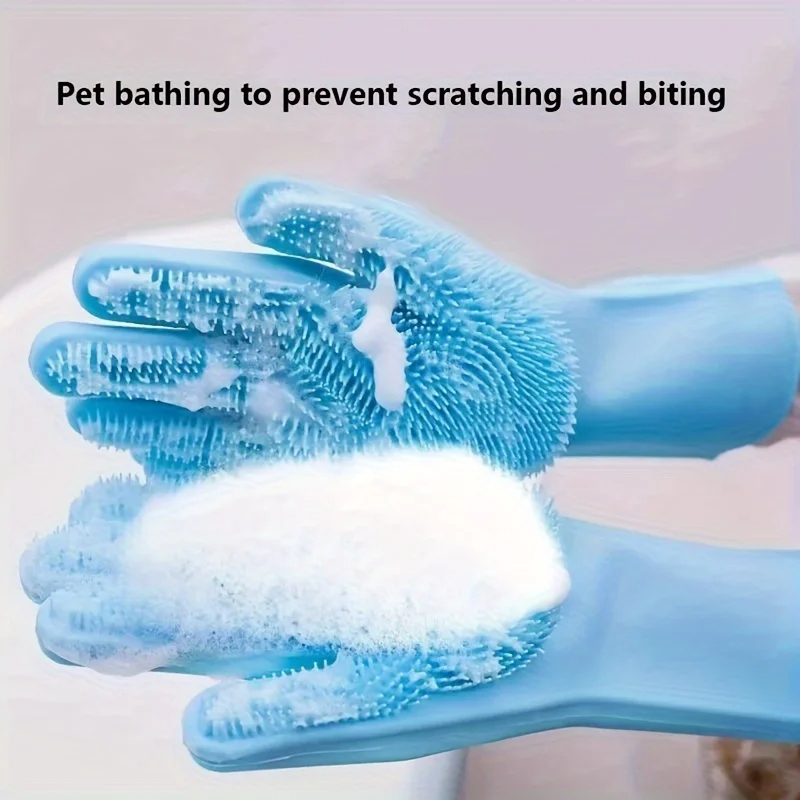 Pet Supplies Grooming - Multifunctional Silicone Pet Grooming Gloves Hair