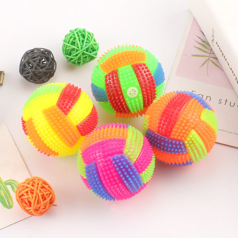 Pet Dental Chew Toy - 2pcs Glowing Ball Dog Toy Led