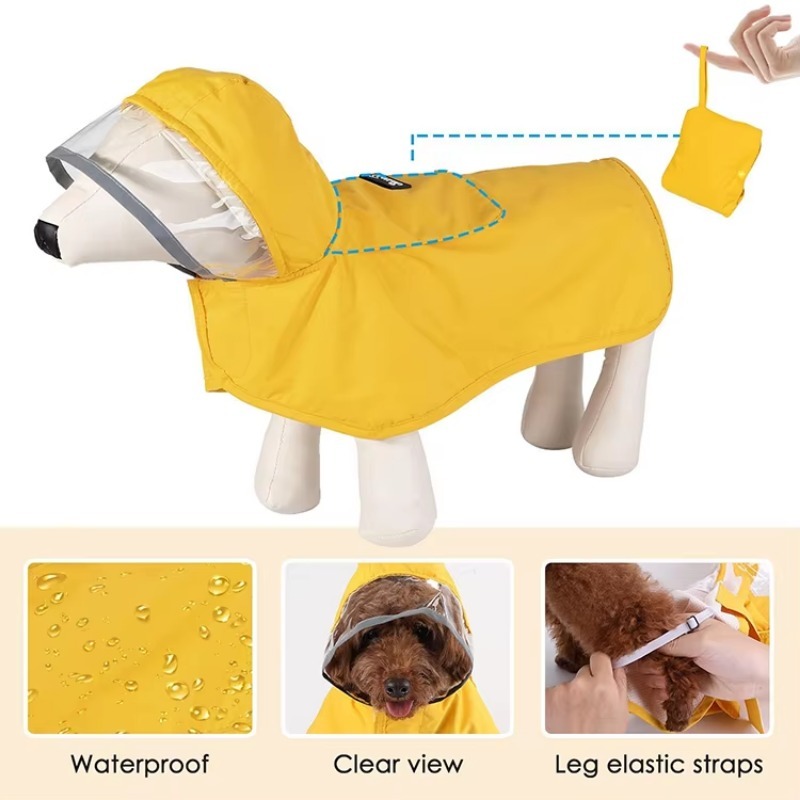 Custom Printed Reflective Dog  - огляд і ціна Dog Raincoat