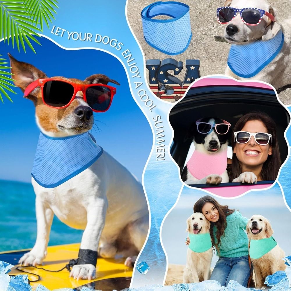 New Adjustable Dog Cooling Ban - огляд і ціна Dog Bandana Scarf