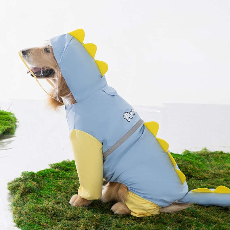 Large Dog Dinosaur Raincoat Go - огляд і ціна Dog Raincoat