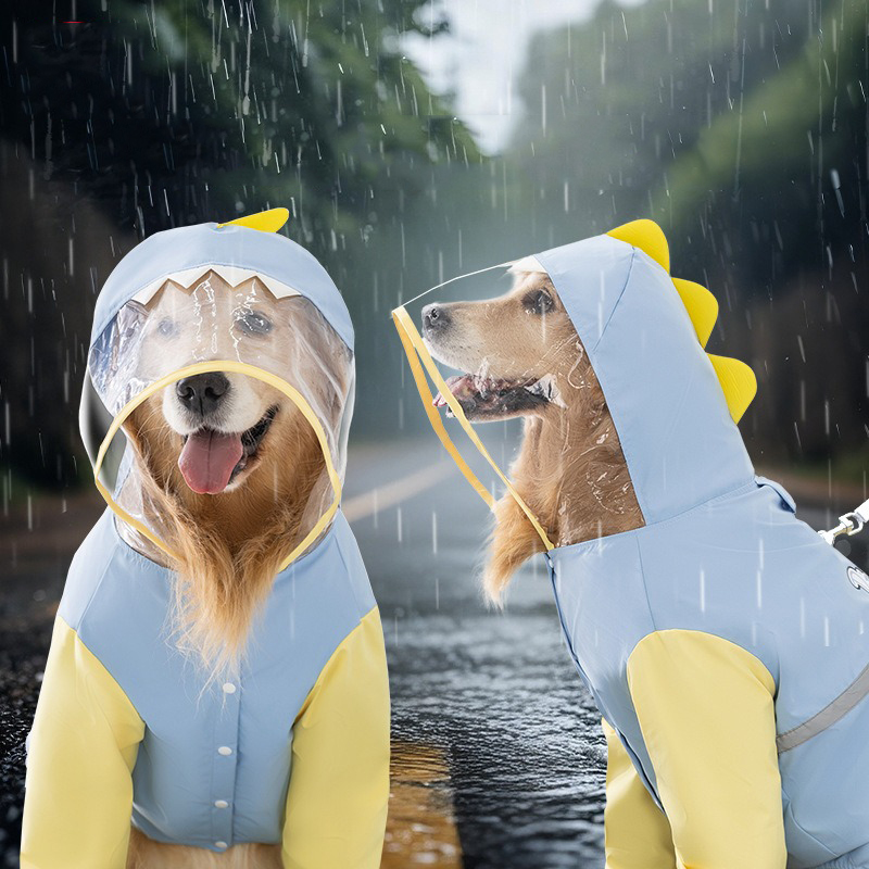 Large Dog Dinosaur Raincoat Go - огляд і ціна Dog Raincoat