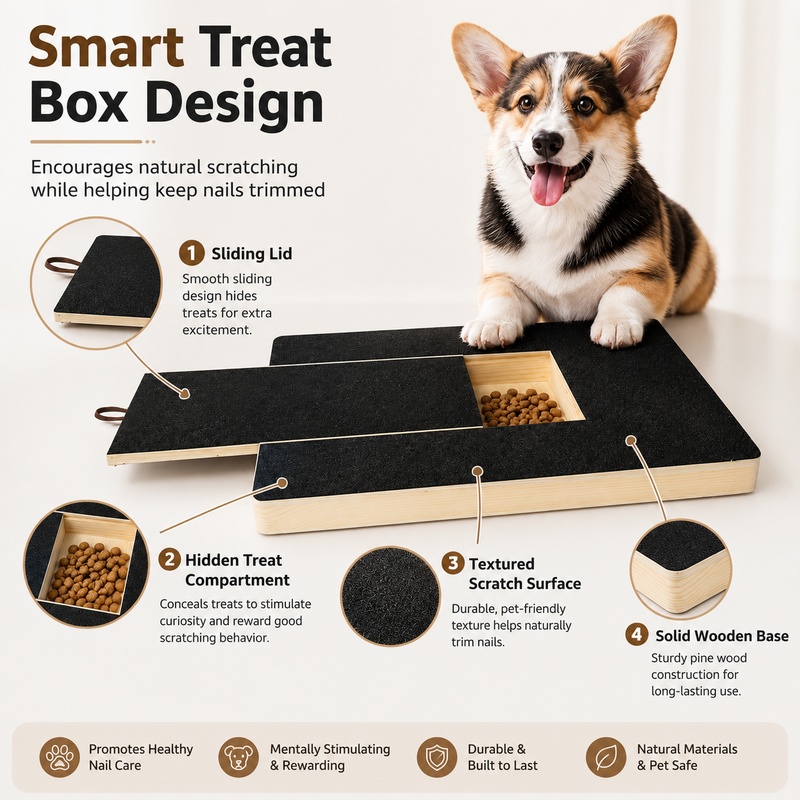Wooden Dog Nail Scratch Board  - огляд і ціна Pet Nail Grinder