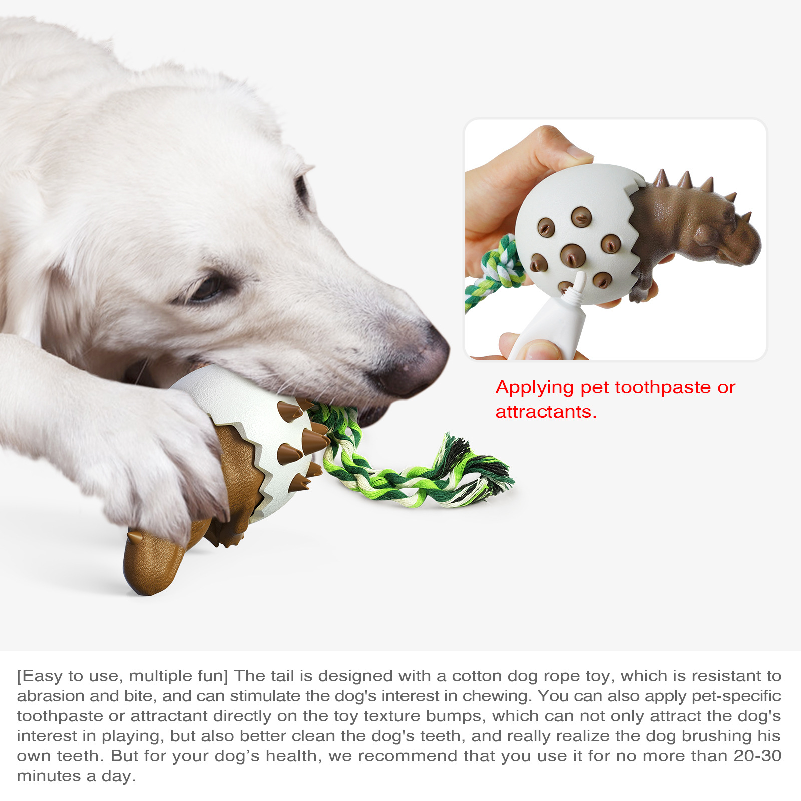 Dinosaur Egg Dog Molar Stick,  - огляд і ціна Pet Dental Chew Toy
