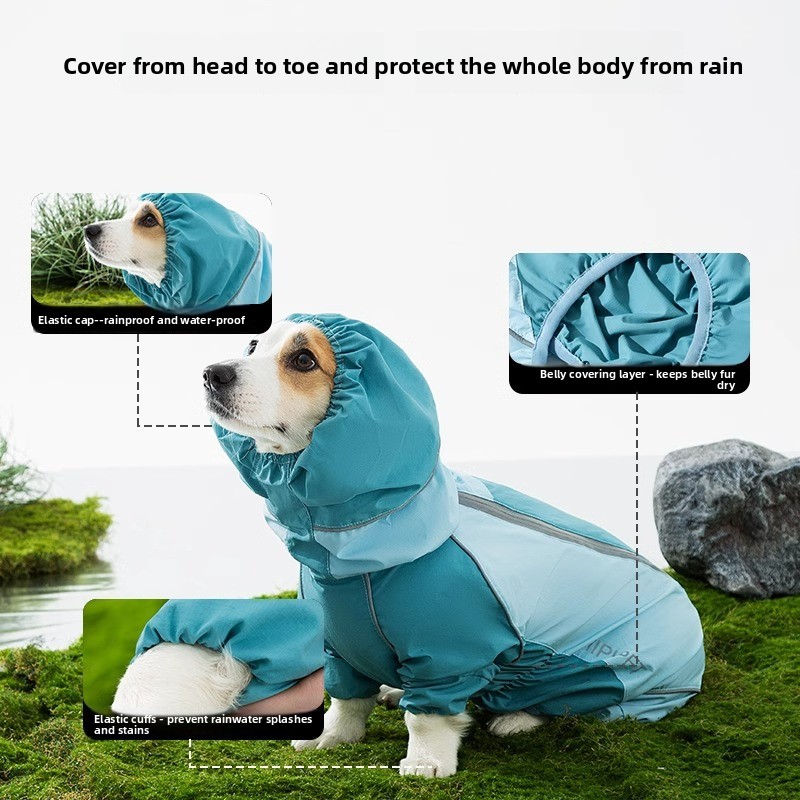 2026 Full Coverage Color Block - огляд і ціна Dog Raincoat