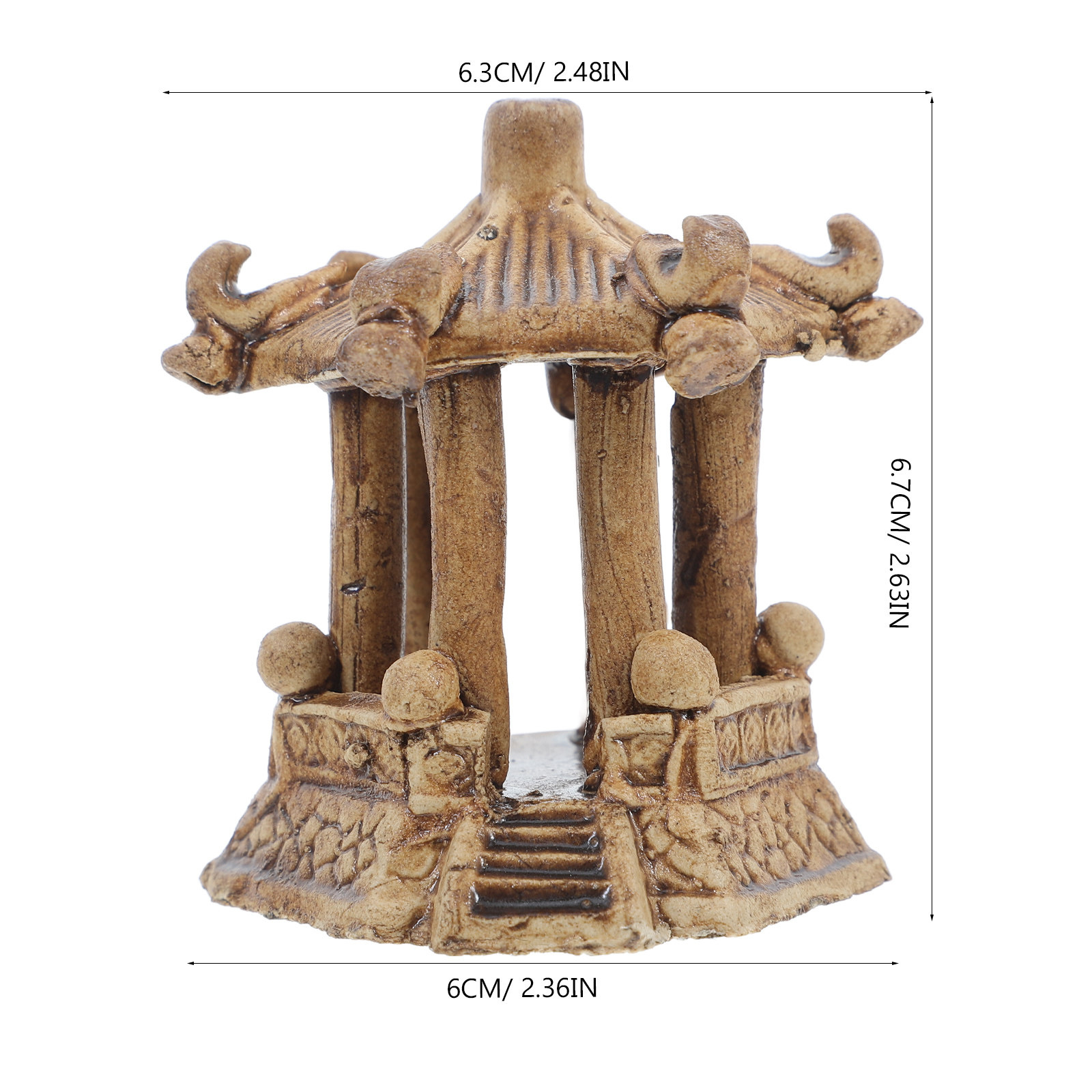 Miniature Ceramic Pagoda Hexag - огляд і ціна Aquarium Fish Tank