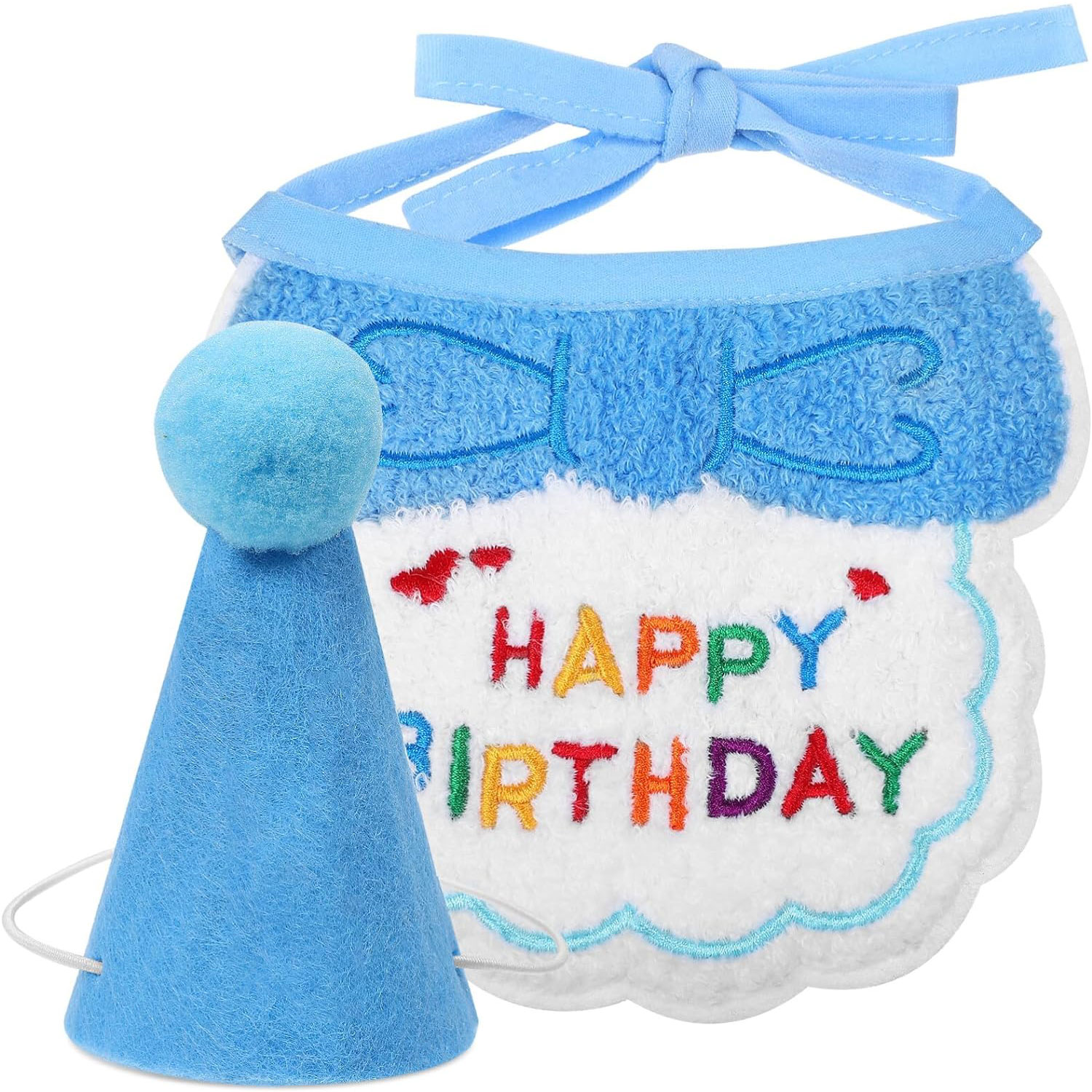 2Pcs Cat Dog Birthday Bandana  - огляд і ціна Dog Bandana Scarf