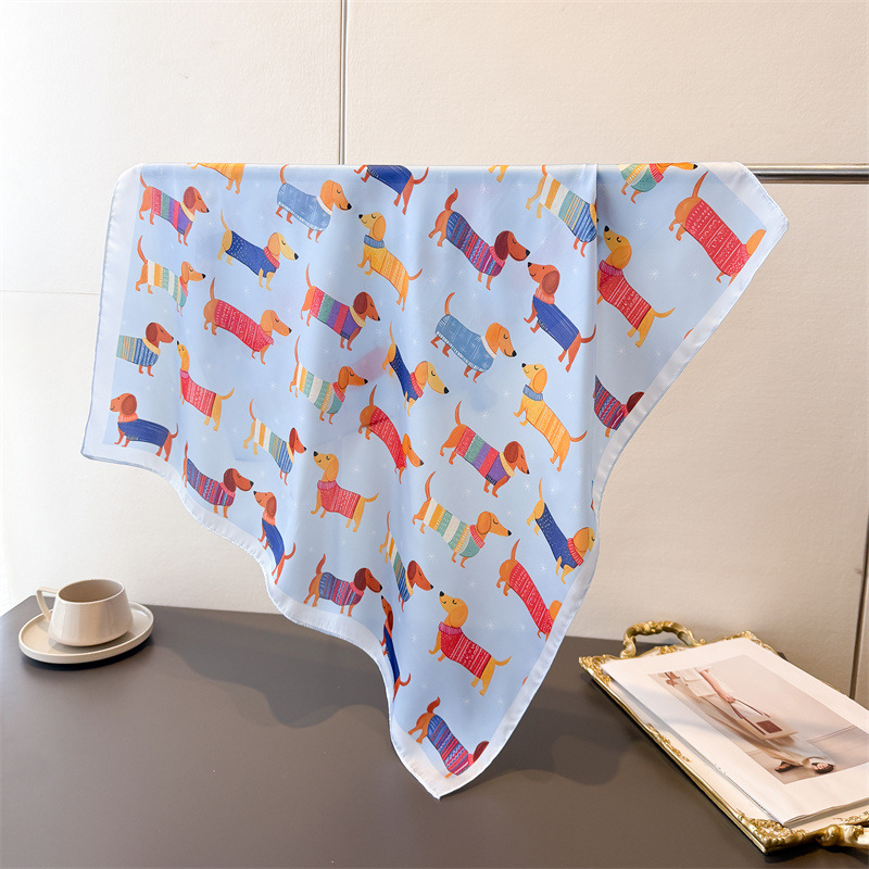 Ladies Cotton Dog Printed Squa - огляд і ціна Dog Bandana Scarf