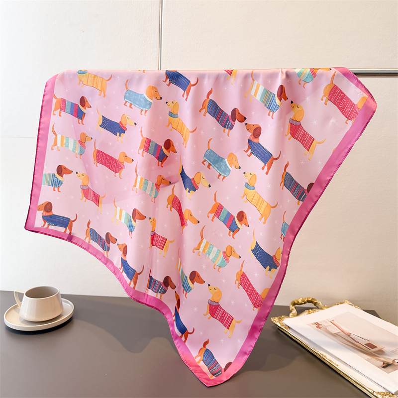 Ladies Cotton Dog Printed Squa - огляд і ціна Dog Bandana Scarf