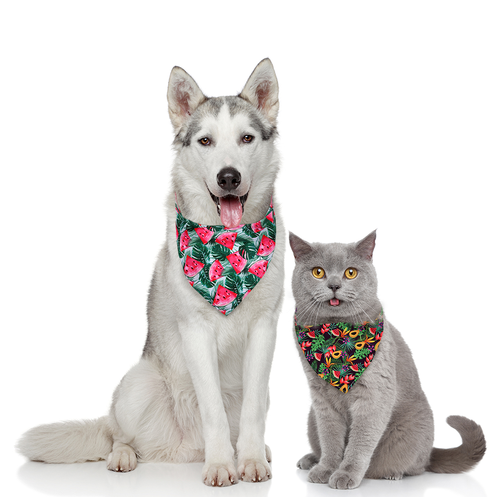 50pcs Dog Bandana Summer Fruit - огляд і ціна Dog Bandana Scarf